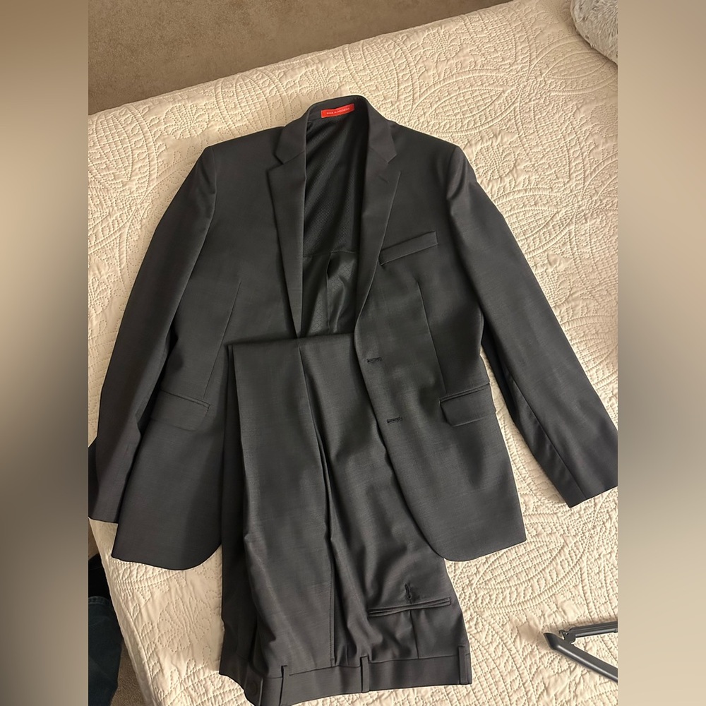 Kenneth Cole Charcoal Gray Men's Suit